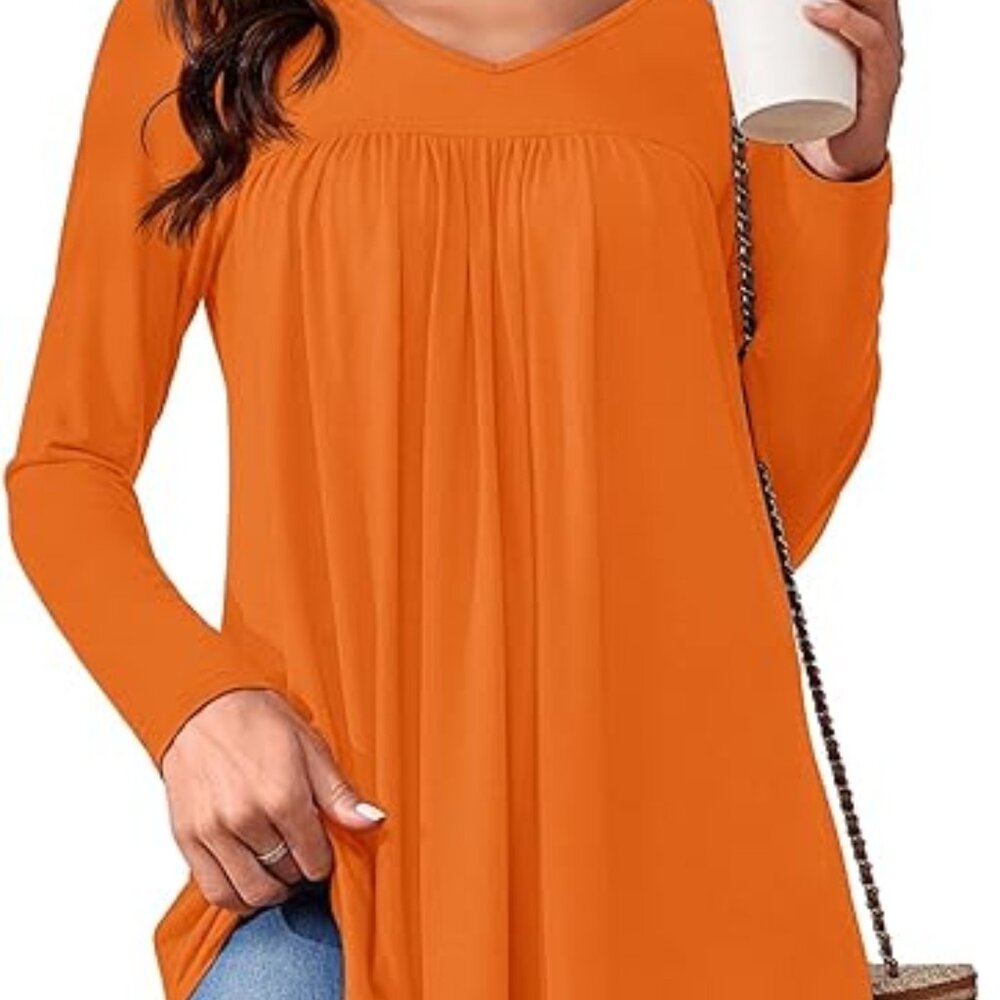 LAOLASI Women's Long Sleeve Tunic Tops